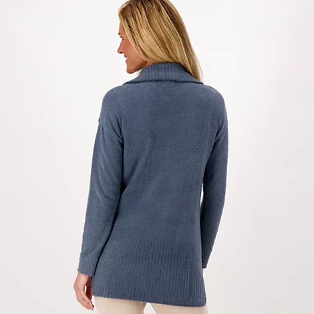 Barefoot Dreams CozyChic Lite Half Zip Tunic M/L - Picture 3 of 8